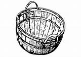 Basket Coloring Clipart Empty Laundry Picnic Clip Large Pages Edupics Printable Clipartkey sketch template