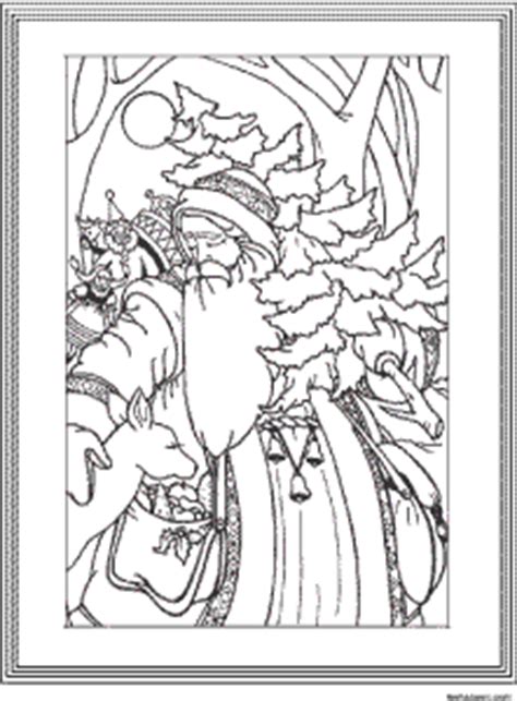 vintage father christmas coloring page  adults