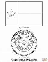 Texas Coloring Symbols State Pages Printable Flag Template Categories sketch template