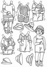 Paper Coloring Pages Dolls Paperdolls sketch template