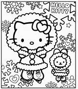 Kitty Hello Coloring Pages Christmas Winter Kids Printable Colouring Sheets Disney January Popular Photograph Coloringhome Choose Board Comments 為孩子的色頁 sketch template