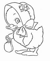 Easter Coloring Pages Duck Embroidery sketch template