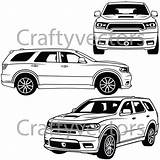 Durango Dodge Vector  Car sketch template