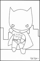 Batman Chibi Coloring Kitty Stark Deviantart sketch template