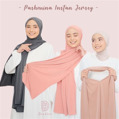 pashmina instan jersey premium size    shopee indonesia