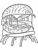 Coloring Cloudy Chance Meatballs Hamburger Pages Getcolorings Printable Getdrawings sketch template