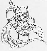 Megaman Lineart sketch template