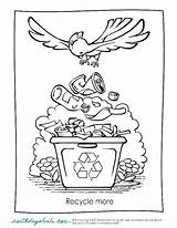 Recycling Coloring Pages Recycle Colouring Color Printable Getcolorings Bin sketch template