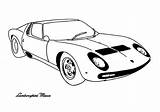 Lamborghini Pages Miura Coloring Classic Cars Bulkcolor sketch template
