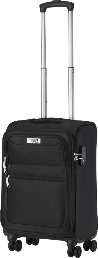 bolcom travelz softspinner handbagage cm handbagagekoffer met gevoerde binnenkant zwart