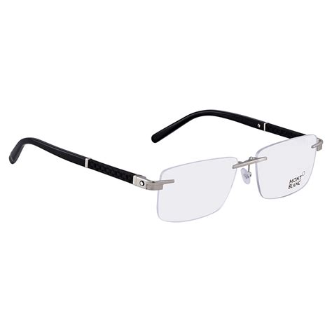 Montblanc Silver Men S Rimless Eyeglasses Mb0712 016 56 664689905911