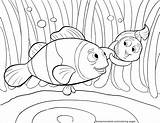Coloring Nemo Fish Clown Clownfish Pages Coloringbay sketch template