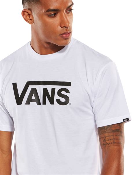 mens white vans  shirt life style sports