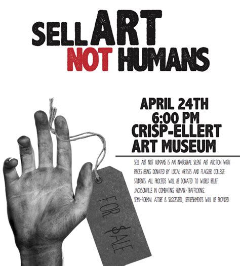 Sell Art Not Humans To Raise Human Trafficking Awareness The Flagler