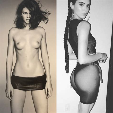 kendall jenner and bella hadid nude black and white outtakes