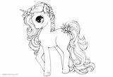 Unicorn Coloring Pages Pony Little Printable Style Kids Print Color sketch template