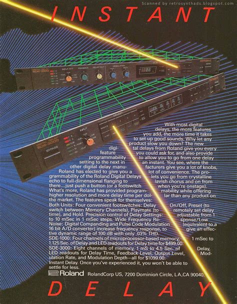 retro synth ads roland sde    instant delay ad keyboard   images