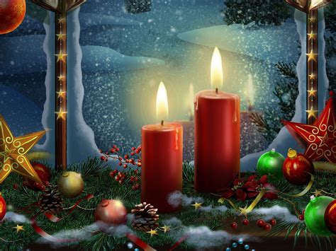 christmas candle wallpaper  pictures