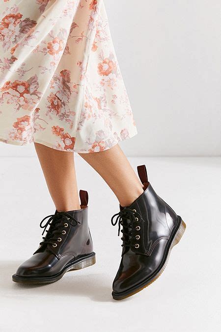 dr martens emmeline lace  boot boots lace  boots red boots