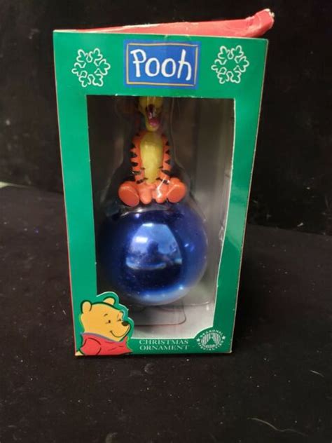 noma winnie the pooh tigger on blue ball ornament t4 ebay