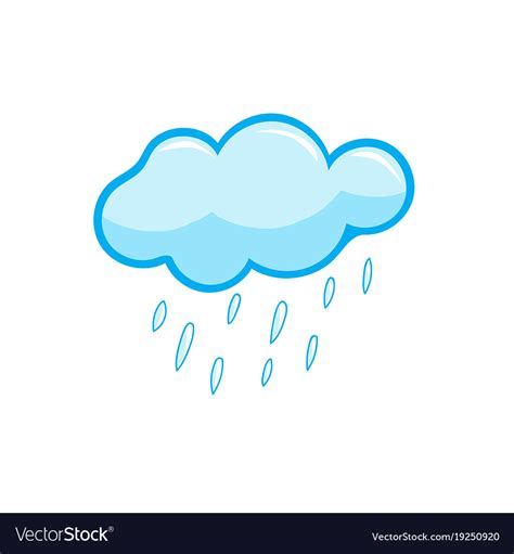 cloud rain icon royalty free vector image vectorstock