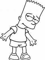 Simpsons Bart Desenho sketch template
