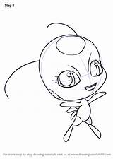 Ladybug Drawing Step Miraculous Kwami Tikki Draw Paintingvalley Tutorials Drawings Cartoon sketch template