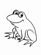 Frog Coloring Cute Advertisement Pages sketch template
