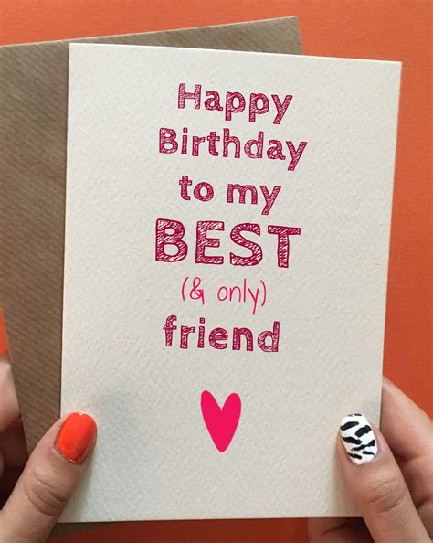Cute Bff Birthday Cards Folded Photo Greeting Cards