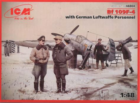 bf 109f 4 with german luftwaffe personnel icm nr 48804 modellversium kit ecke