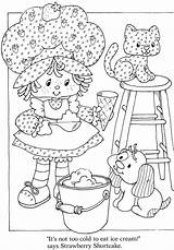 Coloring Pages Shortcake Strawberry Vintage Cartoon Book Printable Sheets Winter Fun Cute Kenner 70s Kids Cartoons sketch template