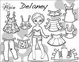 Paper Dolls Delaney Printable Doll Little Color Print Bit Punk Pixie Vintage Sweet Paperthinpersonas Personas Thin Coloring Pdf Clothing Choose sketch template