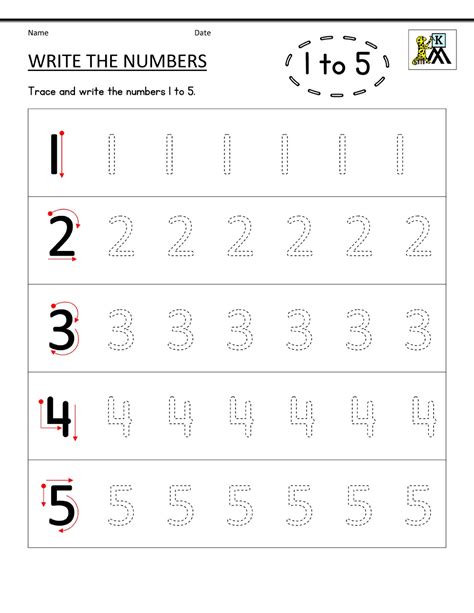 printable number trace worksheets  preschool  activity