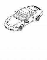 Porsche 911 Turbo Coloring Pages Template Carrera sketch template