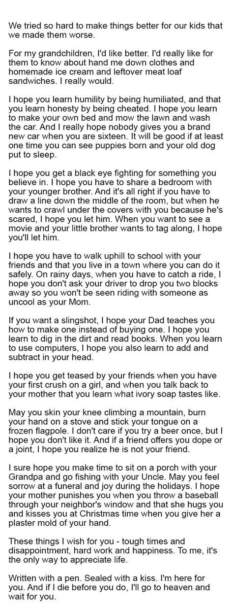 granddad writes  open letter   grandchildren  childhood