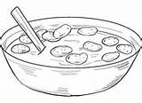 Cereal Bowl Coloring sketch template