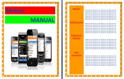user manual template manual templates  word templates