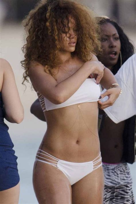 Rihanna New White Bikini Still Photos Celebrity Photos