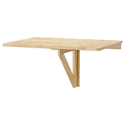 Norbo Wall Mounted Drop Leaf Table Birch 79x59 Cm Ikea