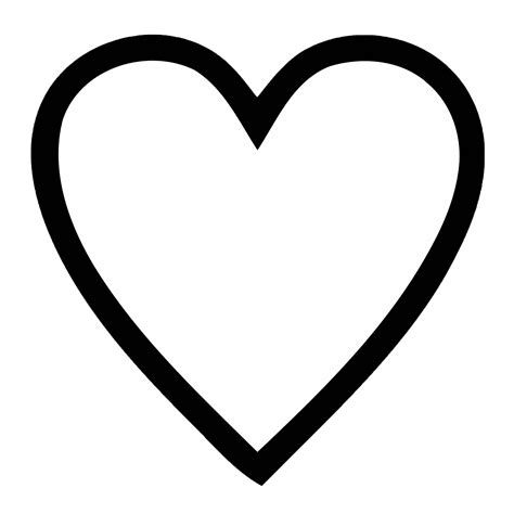 outline heart symbol clipart