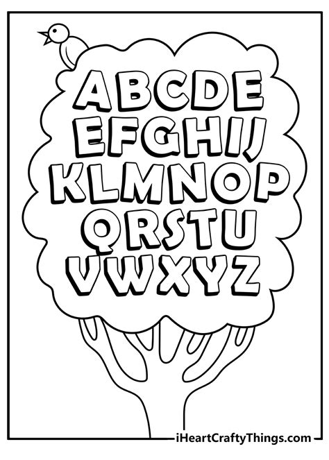 printable alphabet coloring page updated  coloring home