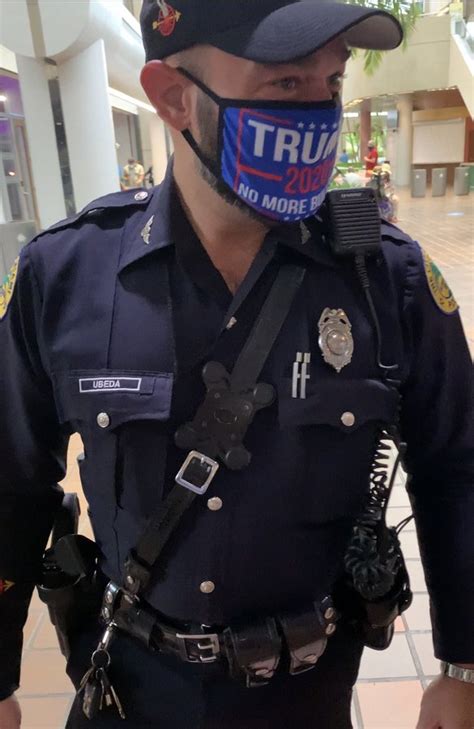 miami pd condemns officer with trump mask at voting site