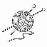 Yarn Gomitolo Laine Needle Boule Aiguille Knit Migliori Sfera Filato sketch template