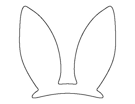 bunny ears template  printable printable templates