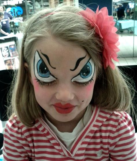 scary face painted