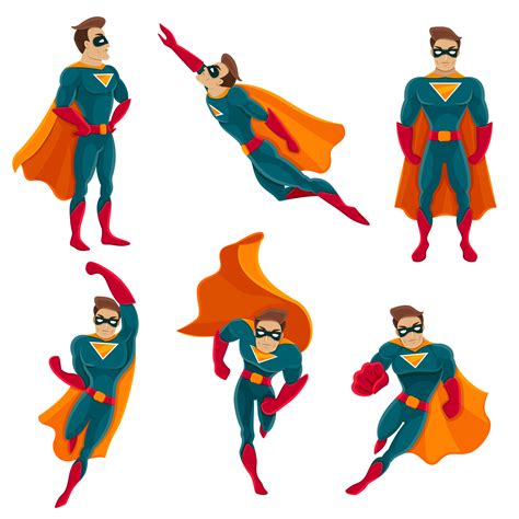 superhero actions icon set  vector art  vecteezy