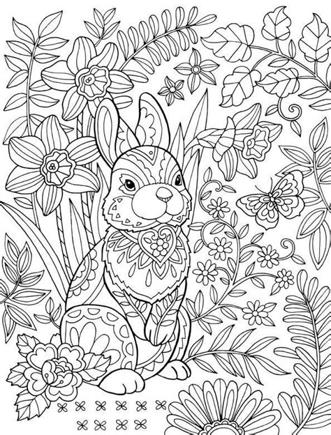 easter bunny coloring page  adults bunny coloring pages