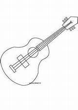 Guitar Coloring Pages Acoustic Printable Getcolorings Color Getdrawings Results Ausmalbilder Instrument sketch template