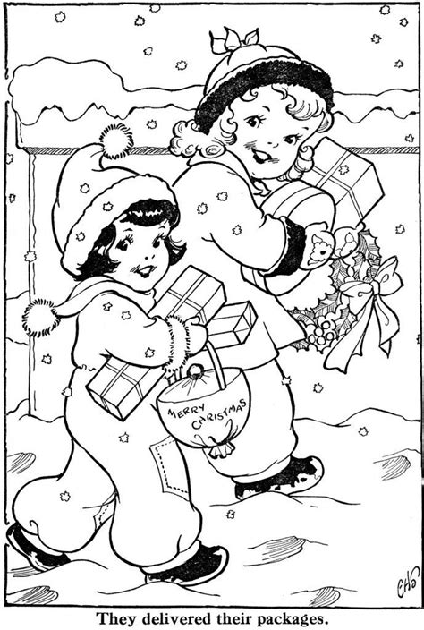 whitman  snow coloring page vintage coloring books embroidery