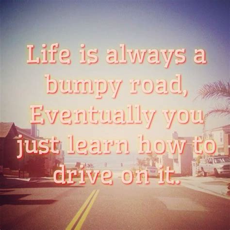 life       bumpy road eventually   learn   drive   quote